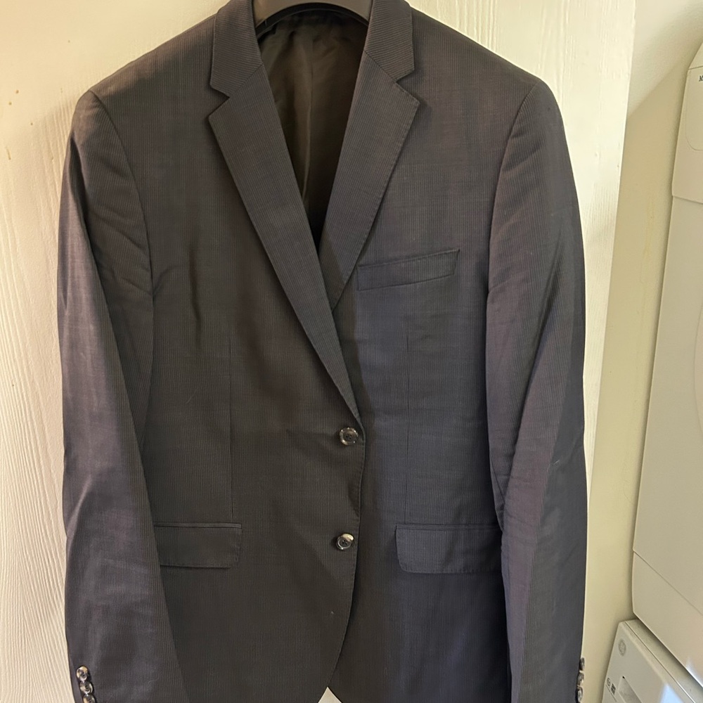 Boss Gray Sport Coat Tailored Wool-Blend Blazer